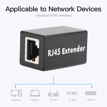 Tīkla LAN Pieslēgvietas Extender RJ45 Ethernet Kabeli, Galvas Adapteris Sieviešu Sieviešu Sadzīves Datoru Piederumu