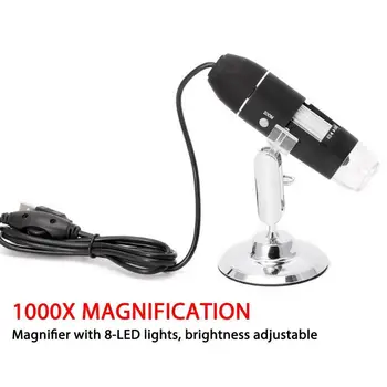 Wholesale1600X Mega Pikseļi 8 LED Digitālā USB Mikroskops ar Endoskopu Microscopio Elektronisko USB Kameras Stereo Lupa T9L6