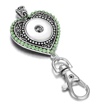 5 Stilā Snap Atslēgu Ķēdes Keyring Sieviešu Metal Keychain Soma Kulons Fit 18/20mm Pogu Aizdari Rotaslietas