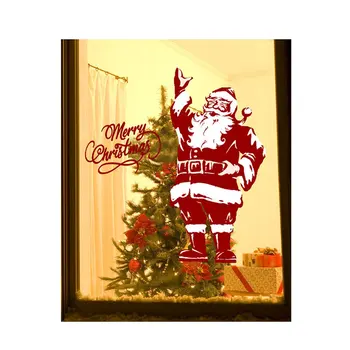 Ziemassvētku Loga Stikla Karājas Apdare Uzlīmes Shopping Mall Apdare Santa Klauss Uzlīmes SK9248