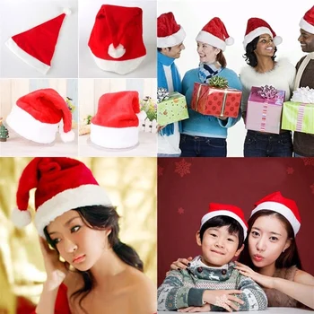 Ziemassvētku Cepures Pieaugušajiem, Bērniem, Sarkans Ziemassvētku Cepures Santa Claus Cosplay Mīksta Plīša Ziemassvētki Apdare Cepures uz Ziemassvētku un Jaunā Gada Puse