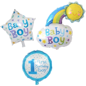 3 Gab. Folijas gaisa Balons, 18 Collu Zēns vai Meitene Jaunu Piedzimst Mazulis Dzimumu Atklāj Bērnu Duša Puse Dekori Pirmās Dzimšanas dienas Balonus