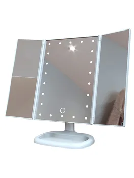 Infrasarkanais Sensors, LED Aplauzums Spogulis Saliekami 2/3/10x Lupa 22 Iedomība Gaismas Palielināmo Countertop Touch Ekrāns, Kosmētikas Spogulis
