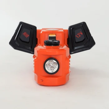 Oranžā krāsā, 3 in 1 funkcijas, riepu maiņa instrumenti, pacelšanas domkrats un trieciena uzgriežņu atslēgas