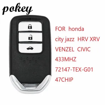 Priekš Honda City Jazz XRV Venzel 2 3Button Tālvadības Smart Auto Atslēgu apvalks gadījumā ar asmeni