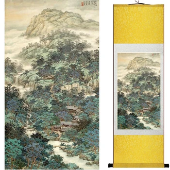 Vecās modes ainavu glezniecības mākslas glezniecības Ķīnas tradicionālās mākslas glezniecības Ķīnas tintes painting20190813034