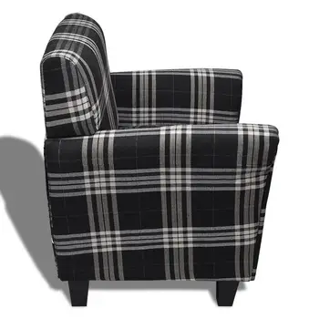 Jaunas Ielidošanas Krēsls Ar Spilvenu, Audums Melns, Dzīvojamā Istaba/Dārza/Guļamistaba Mīksto Krēslu Dekoratīvus Krēslu Mūsdienu