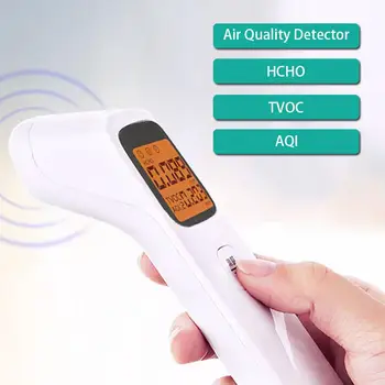 3-in-1 Digitālās Gaisa Kvalitātes Portatīvo Detektoru Formaldehīda Detektoru AQI HCHO TVOC Monitors Smart Precīzu Kalibrēšanas Gāzu Analizators