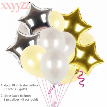 XXYYZZ Jaunu Zelta Konfeti Balonu Kāzu Ballons Dzimšanas dienas Balonus Puse, Baloni Dekori Ballons Apdare Dzimšanas dienas Jubilejas