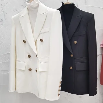 Elegants modes dāma pioneer balts uzvalks sieviešu pavasara jaunu modes temperaments (dungriņi) atbilstu profesionālo jaka