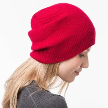 Sieviešu Vilnas Adītas Cepures Modes Ziemā Silts Sabiezēt Mīksto Krāsu Elastīgs Cepures Sievietēm Gadījuma Āra Beanies Caps Unisex