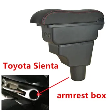Toyota Sienta elkoņbalsti box USB Uzlādes paaugstināt Dubultā slāņa centrālās noliktavas saturu, tases turētājs pelnu trauku piederumi