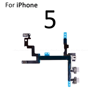 IPhone 6 6S Plus 4 4S 5 5S 5C Barošanas Slēdzi Uz Off Poga, Skaļuma Pogu Flex Kabelis Lentes