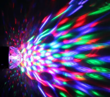 SOLLED Tanbaby Skaņas Aktivizēta Disko Gaismas Rotējošu Bumbu Apgaismojums RGB LED Skatuves Gaismas Mājas KTV Ziemassvētki Kāzu Šovs Krogs