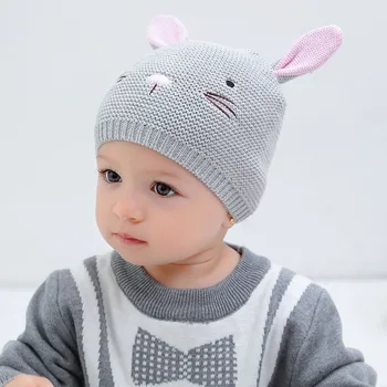 Mazulis Beanie Cepure Ziemas Zēns Meitene Kokvilnas Dzīvnieku, Trušu Rudens Āra Piederumu Cepures Bērnu Produktu