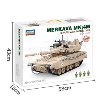 1540PCS 6109 Armijas Merkava MBT Galveno Kaujas Militārās Tvertne, Celtniecības Bloki, Ķieģeļi Limited Edition Rotaļlieta Dāvana Bērniem, Dzimšanas dienu