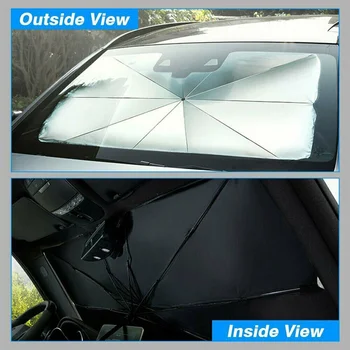 Universālā Salokāms Interjera Vasaras Ēnā Sejsegu Auto Vējstiklu Vāks UV Aizsardzību, Par Automašīnas Saules Vairogs Priekšā, Aizmugurē Piederumi