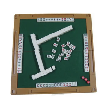 6 1 Mini Mahjong Ceļojumu Spēles Puse Valdes Spēli ar Salokāms Galda Ķīniešu Mahjong Portatīvo Poker, Blackjack Kartes Dice Spēle