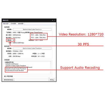 MaoHooMa USB DVR Kamera ar ADAS funkcijas, Android Radio DVR Priekšējā Kamera, Atbalsta Android 4.4 / 6.0 / 7.1 / 8.1 Auto DVD GPS