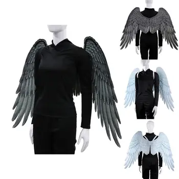 Neausts Audums Lielgabarīta Eņģeļu Spārnu Halloween Puse Cosplay Prop Sievietēm, Vīriešiem Halloween Cosplay Rotājumi