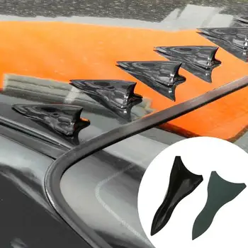 10Pcs Auto Stils Universālā Haizivs Fin Komplekts Difuzoru Spoilers Auto Auto Jumta Astes Spārnu kravas automašīnas SUV Oglekļa Šķiedras Dekora Uzlīmes