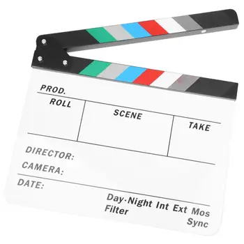 Vispārējais Akrila Krāsains Clapperboard TV Filmu Filmu Šīfera Samazināt Lomu Spēlē Holivudas Prop