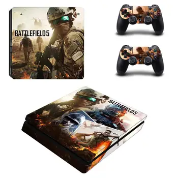 Spēle Battlefield PS4 Slim Uzlīme Play station 4 Ādas Decal Uzlīmes Par PlayStation 4 PS4 Slim Konsoles & Kontrolieris Ādas, Vinila