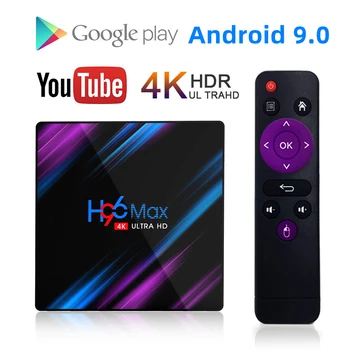 Android 9.0 H96 MAX RK3318 Smart TV Kastē 4GB 32GB 64GB 4K Media player Netflix H96MAX TVBOX Android TV Set top box 2GB16GB