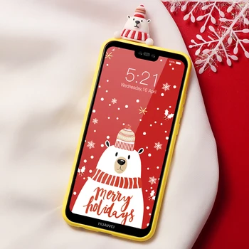 Priecīgus Ziemassvētkus TPU Case For Huawei Honor 8X 9X 7A 9 10es 20i Skats 10 20 P30 P20 Pro Lite 2019 P Smart 2019 Nova Plus 3 3i 5 Lieta