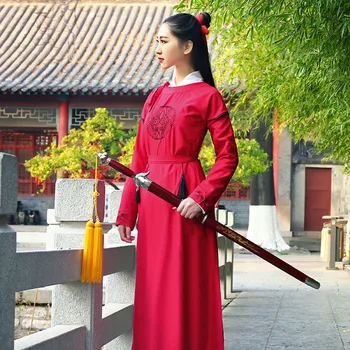 Seno Ķīniešu Tērpu Tang Dynasty Etniskā Garām Piedurknēm Hanfu Tautas Deju Tērpu Ķīniešu Tradicionālās Skatuves Sniegumu Apģērbs