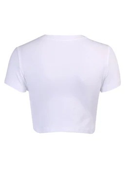 Sieviešu Īsām Piedurknēm T-krekls Vasaras Modes Savvaļas Gudrs Trušu Drukāt Slim Fit Apgriezts Augšu