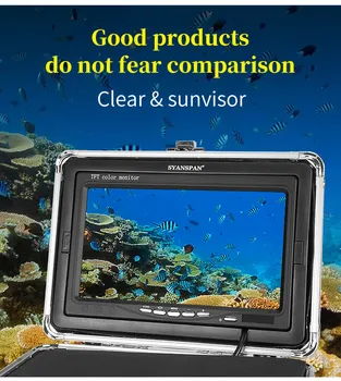 WF01B 1080P Zemūdens Zvejas Kamera ar Premium Kaste Piederumu Komplekts 15M 50M Dziļumā zem ūdens Kajaks, Lure velcēšanas