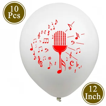 Amawill Mikrofons Mūzikas nots Lateksa Baloni, Bērnu Dušas laimes Dzimšanas dienā, Kāzu Baloni Ziemassvētku un Jaunā Gada Puse Dekori 7D