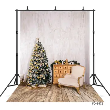 Ziemassvētku Eglītes Dāvanas Kabineta Dīvāns Koka Grīdas Fotogrāfijas Fons Vinila Auduma Foni Bērniem, Baby Dušas Photoshoot