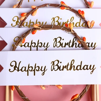 JAUNI 1GAB Sirds Formas LED Pērle Kūka Toppers Baby Happy Birthday Kāzu Cupcakes Puse Kūka Dekorēšanas Rīks