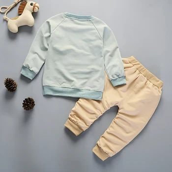 Zēni Top Modes Baby kids Zēni Meitenes Apģērbu Komplekts Džemperi sporta Krekls Jaka+Bikses Zīdaiņu Gadījuma 2gab Tērpiem Uzvalks