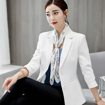 Bleizeri Sievietēm Cietā Vienkārši Slim Robots Elegantas Dāmas Long Piedurknēm Žakete korejiešu Stilā Visu saskaņot Vienotā Sieviešu Krūtīm, Atpūtas