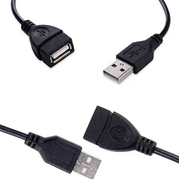 1pc kphrtek USB 2.0 Extension Kabelis Sieviešu un Vīriešu Datu strāvas Vads Adapteris Savienotājs Extender