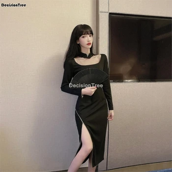 Ir 2021. ķīniešu kleita qipao sexy ķīniešu cheongsam sieviete pavada qipao austrumu sievietes vakara cheongsam kleitu elegants puse kleita