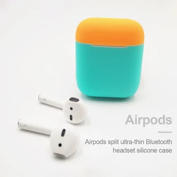 Ultra plānas Soma Bluetooth Bezvadu Austiņas Gadījumā Par Apple AirPods TPU Silikona Uzlādes Austiņas Gadījumos Airpods Gudrs Vāciņš