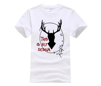 Hannibal Tas ir mans dizains, T krekls Vīriešiem Vasarā Hip Hop kokvilnas Vēstuli Iespiests T-Vīriešu krekls ar Īsām Piedurknēm Briedis Top Tees
