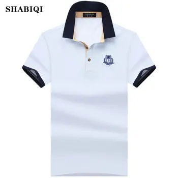 SHABIQI Jaunu 2019 LIELS Vīriešu Polo krekls tīrtoņa Krāsu Slim Fit Krekls Vīriešu Kokvilnas polo Krekli Ikdienas Krekls liels izmērs S-6XL 7XL 8XL9XL10XL