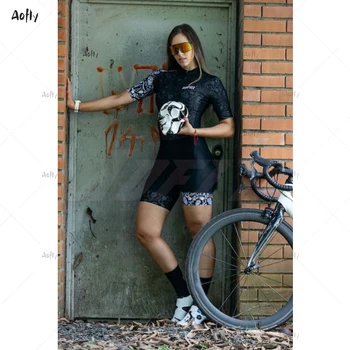 Vasaras Sieviešu Pāris Izjādes Triatlona Piemērots Velo Skinsuit Komplekti Maillot Ropa Ciclismo Go Pro Velosipēdu Jumpsuit Elpojošs