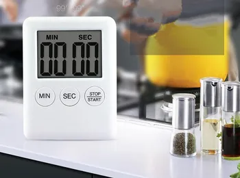 Karstās 2 Krāsas Kvadrātveida Liels LCD Ciparu Virtuves Taimeris Gatavošanas Taimeris, Modinātājs Magnēts Despertador Galda Pulkstenis Temporizador