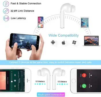 Bezvadu Earbuds, Bluetooth 5.0 Austiņas Auto Pārī Bluetooth austiņas TWS Stereo in-Ear HiFi Taisnība Bezvadu Earbuds