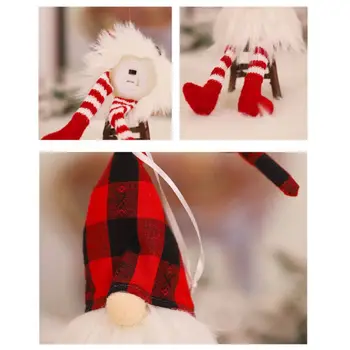 Ziemassvētku zviedrijas Rotājumi santa gnome plīša trikotāžas lelle Apgaismota Meža Cilvēks Lelle Kulonu Mājas Puse Dekori JAUNAS