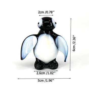 1x Roku darbs Pingvīns/Omāru Statuetes Mājas Dekoru Stikla Mākslas Rotājumu Skulptūru Dzīvnieku Laivas un Mājas Biroja galda Zivju Tvertnes