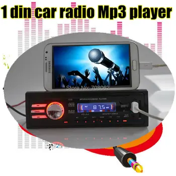 . gadā Jauna 12V Auto radio auto Stereo FM Radio, MP3 Audio Atskaņotājs, 5V Lādētājs USB/SD/AUX Auto Elektronika, audio In-Dash 1 DIN izmērs