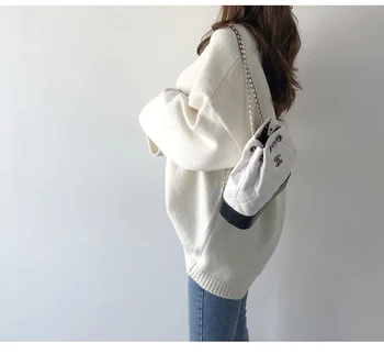 Pavasara Rudens Dāmas Džemperis Zaudēt korejas Sieviešu Džemperis ar garām Piedurknēm Modes Elegantu V-kakla Adīti Džemperi, Topi 2020