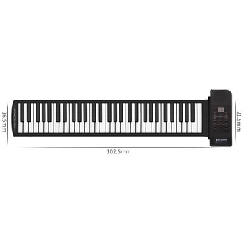 61 Taustiņi 128 Sintezētām Toņu 100 Preset Ritmi Superior Roll Up elektriskās Klavieres ar funkcionālajiem Taustiņiem bērniem izglītība
